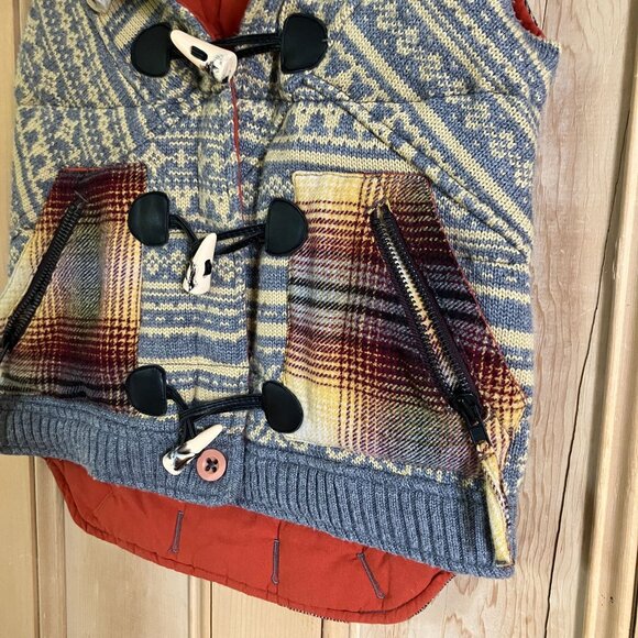 Da-Nang Womens Toggle Wool Removable Fur Hood Vest Jacket Size Small Gray FA EXC - Picture 6 of 12